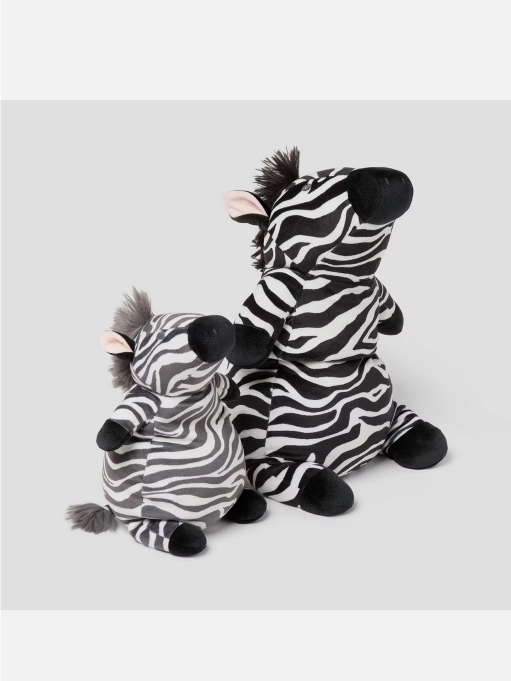 NWT Pillowfort Weighted Plush ZEBRA & BABY Stuffed Animal Throw Pillow